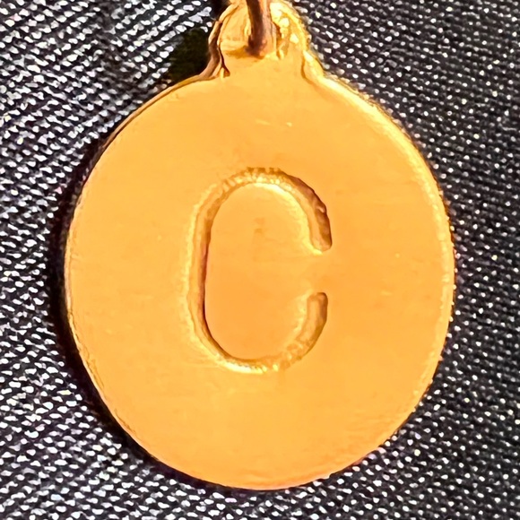 Minimalist Jewelry…Helen Ficalora "C" Alphabet Charm lovingly hand craft… - Picture 8 of 10
